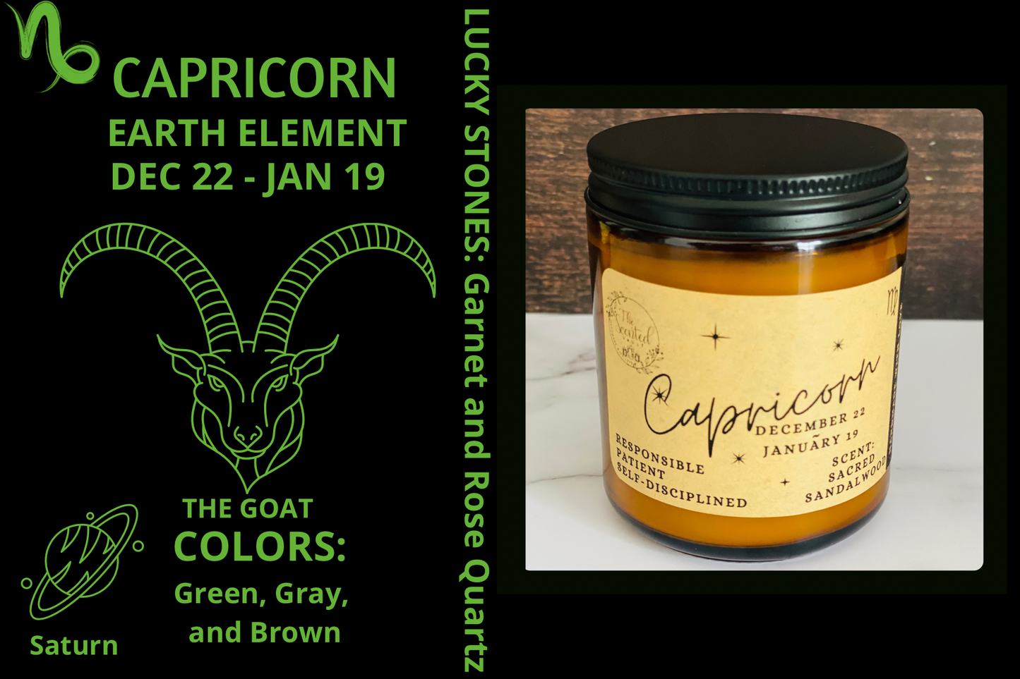 Capricorn Zodiac Candle