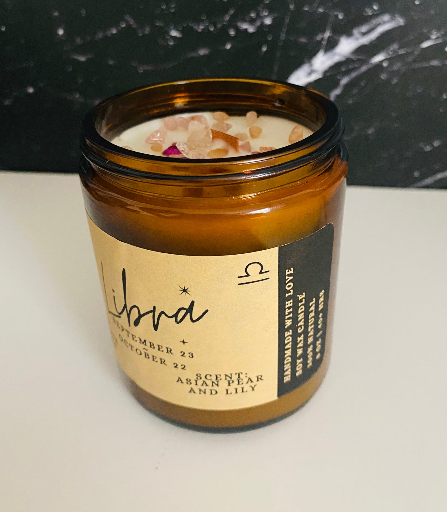 Libra Zodiac Candle