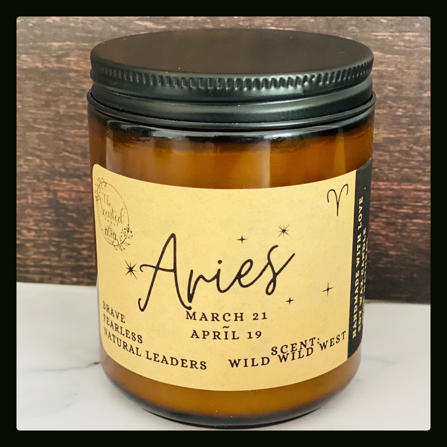 Aries Zodiac Candle