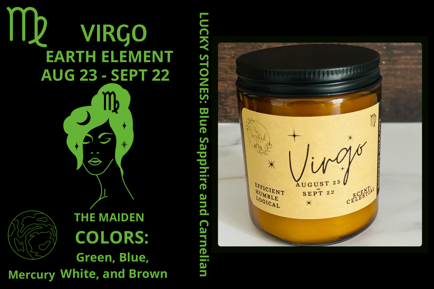 Virgo Zodiac Candle