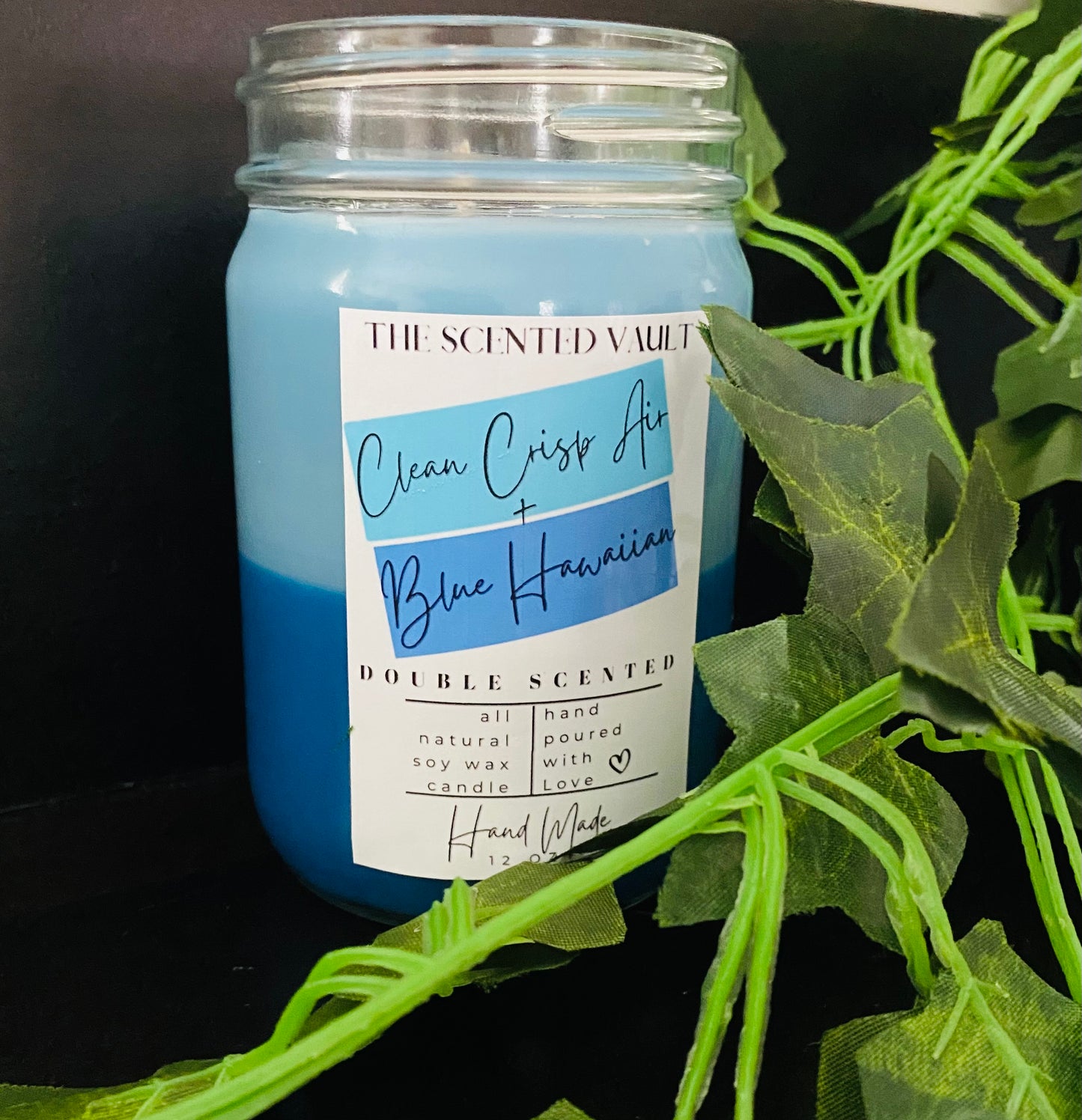 Clean Crisp Air & Blue Hawaiian Double Scented Candle
