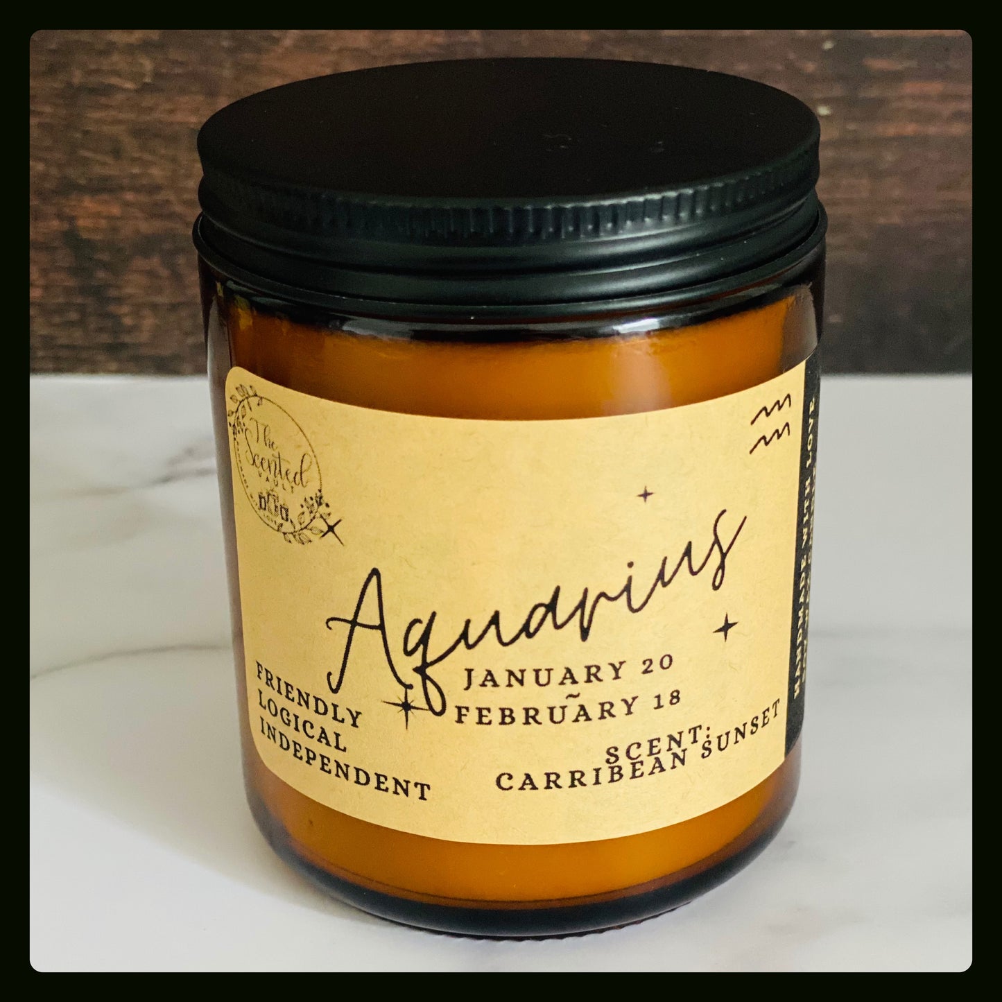 Aquarius Zodiac Candle