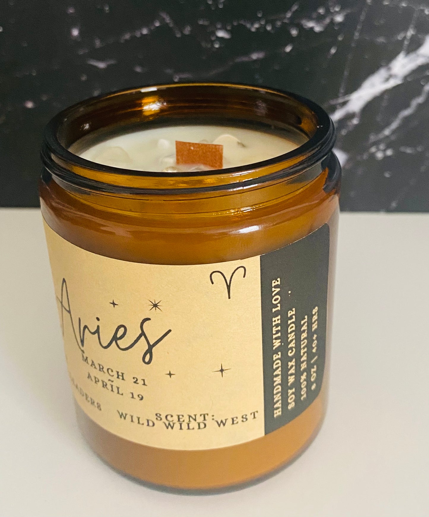 Aries Zodiac Candle