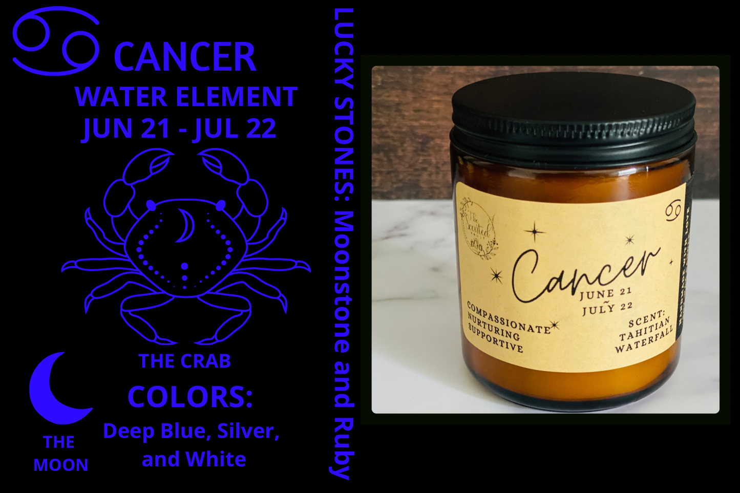 Cancer Zodiac Candle